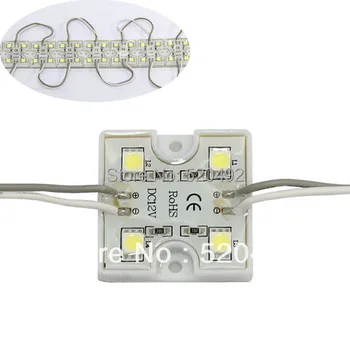 20pcs 5050 SMD 4 Led Balts Ūdensizturīgs LED Modulis Gaismas Lampa Bezmaksas Piegāde