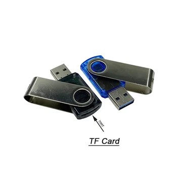 SR Pārredzamu Spin TF Mikro SD Karšu Lasītājs-High-Speed USB 2.0 līdz 128GB Adapteri PC Tablet Klēpjdatoru Piederumi Datoru