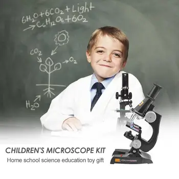 100-1200X Mikroskopu Komplekts Lab Mājas, Skolas, Zinātnes, Izglītības Rotaļlieta, Dāvanu Rafinēta Bioloģiskais Mikroskops Bērniem Bērnu