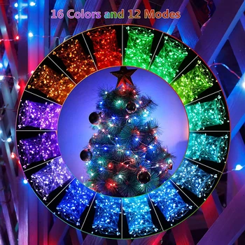10M LED Ziemassvētku Gaismas USB 12Modes Krāsa Mainās Pasaku String Gaismas Kāzu svinības, Svētku Vainags Ziemassvētku Rotājumi