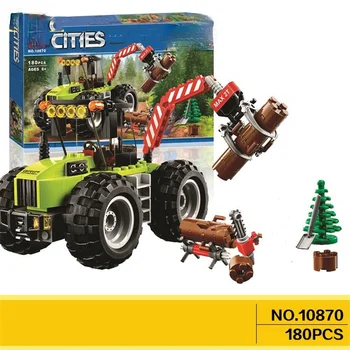 180pcs Pilsētas Džungļu Meža Traktoru Bela Attēlu Veidošanas Bloku Rotaļlietas 10870 Attēls Ķieģeļi Rotaļlietas Bērniem ziemassvētku un dzimšanas dienas Dāvana