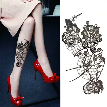 1gb Akvarelis Ziedu Pagaidu Ķermeņa Tetovējums tik Skaisti var izmantot Plecu,stilba vai Atpakaļ Ķermeņa dekors