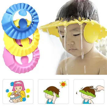 1gb Peldvietu Aizsardzības Soft Cap Cepuri Baby Dušas uzgali Vannas Ūdensnecaurlaidīgs Bērnu Kopšanas Instrumenti, Regulējams Dušas Cepurītes Bērniem