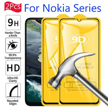 2gab 9D Full Cover For Nokia C20 Plus 5.4 2.4 1.4 3.4 5.3 Rūdīts Stikls 3D Nokia C 20 Plus Aizsargājošu Stikla Ekrāna Aizsargs