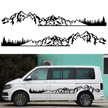2GAB Kalnu adventurers auto uzlīme rv camper DIY svītru kalnu grafiskās bildītes VW T5 T6 fiat bibliotēkā cato piederumi