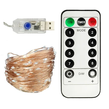 3/4/5/10/20 M LED Light Pasaku USB Barošanas String Vara Stieples DIY Ziemassvētku Eglīte Kāzu Valentīna Dienā Apdare.
