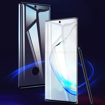 3D Izliektas Aizsargājošu Stikla Samsung Galaxy Note 10 Plus Pro 10plus 10+ Rūdīta Stikla Ekrāna Aizsargs Note10 Pilnībā Segtu Filmu