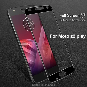 3D Vāks Rūdīta Stikla Motorola Moto Z2 Spēlēt Pilnībā Segtu 9H ar aizsargplēvi Priekšējā Ekrāna Aizsargs Moto Z2 Spēlēt