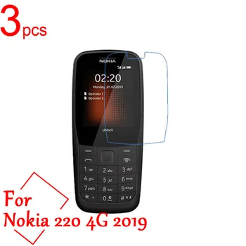 3pcs/daudz Ultra Skaidrs, spīdīgs/Matēts/Nano anti-Sprādziena Mīksto LCD Ekrāna Aizsargs Segums, Nokia 220 105 4G 2019 Aizsardzības Plēves