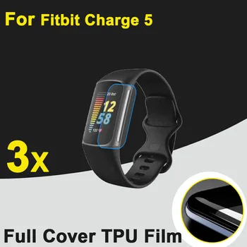 3pcs/partija, LCD Full Vāku Soft TPU Anti-Scratch Par Fitbit Maksas 5/4/3 Sporta Band SmartWatch GPS Ekrāna Aizsargi Filmas