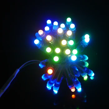 50gab 5V 12mm WS2811 pilnkrāsu LED Modulis IP68 Ūdensnecaurlaidīga 2811 1903 IC RGB Krāsu Digitālo Pikseļu String ziemassvētku Gaismas
