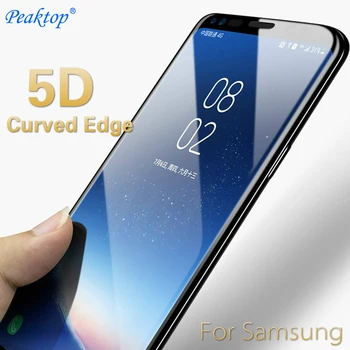 5D Izliektas Malas Rūdīta Stikla Samsung Galaxy A8 2018 J7 J5 J3 A3 A5 A7 Līdz 2017. J5 Ministru J7 Max Plus Pilnībā Segtu Ekrāna Aizsargs
