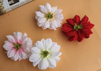 5gab/Daudz 12CM Dāliju Ziedu Galvas Viltus Ziedi DIY Kāzu Ziedu sienas fona Mākslīgie Dekoratīvie ziedi