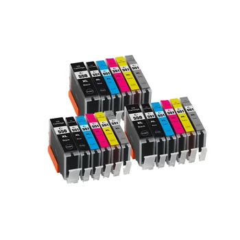 6 tintes AĢIN 550 BK /CLI 551 BK/ C/M /Y /GY 6 KRĀSU saderīgs tintes kasetnes canon PIXMA MG6350 MG7150 IP8750 printeri tintes pilna