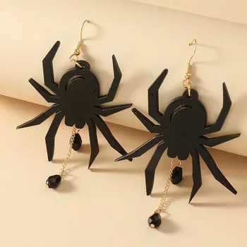 Akrila Halloween Liela Sirds Apli Dobi Spider Web Piliens Auskari Sievietēm, Meitenēm Izkaltusi Vilināt Auskari Festivāls Šarmu Rotaslietas