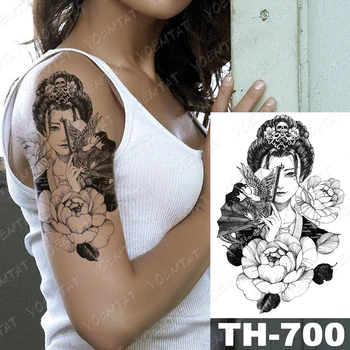 Anime Tetovējumiem Pagaidu Viltus Tetovējums Anime Uzlīme Tokyo Vidukļa Sexy Roku Atpakaļ Sieviete Rose Puķu Paukotājs Japāna Mirdzēt Tetovējums Arte