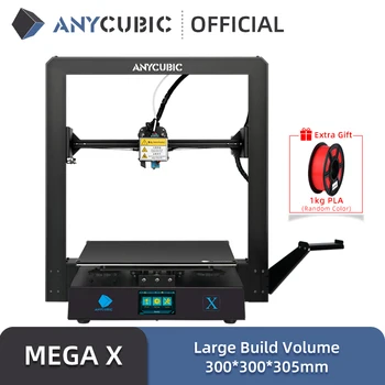 ANYCUBIC Mega X 3D Printeris Ar 300*300*305mm Lielu Apdrukas Izmēru Meanwell Barošanas Mega Sērijas FDM 3D Printeri