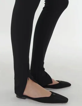 Augstās Modes Sieviešu Bikses Augstu Stiept Spraugas Rāvējslēdzēju Stulpiņi Sieviešu Augstās Modes Melnas Bikses