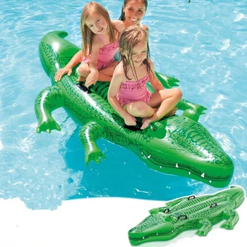 Bērniem Piepūšamās Krokodils Sēdekļa PVC Vasaras Baseins Braukt Peldošās Ūdens Rindā Rotaļlietas Braukt Aligators Peldošās Ūdens Rindā, Bērniem Ūdens