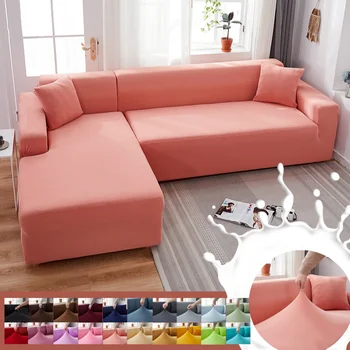 Ciets stūra dīvāns attiecas dīvāns slipcovers elastica materiāls dīvāns ādas aizsargs mājdzīvnieki chaselong segtu L formas dīvāns izvelkamais krēsls
