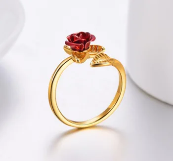 Delysia Karalis Regulējams atvēršanas rožu gredzenu personalizētu modes vienkārša retro pirkstu gredzens