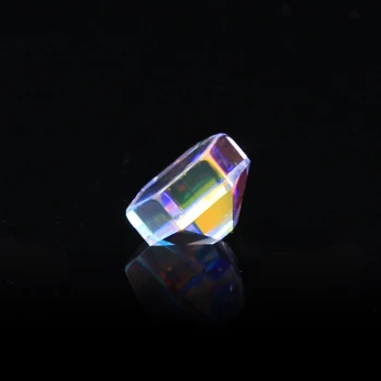 Dichroic Prizmu Sešu Sided Spilgtas Gaismas, X-Cube Vitrāžas Prizmas Amatniecības Apdares Polyhedron Stikla prizmu