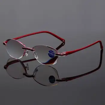 Elbru +1.0+1.5 +2.0+2.5+3.5+4.0 Bezrāmju Anti-zili Stari, Lasīšanas Brilles Retro Sievietes vecuma tālredzība Recepšu Brilles Unisex