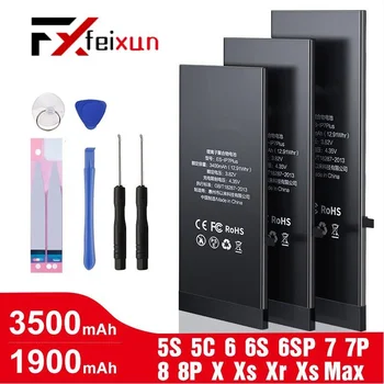 Fei Xun iPhone 6 5S 6S 5C 7 8 Plus X Xs Max Xr 11 11pro 11promax iphone12 12mini 12pro 12promax Oriģinālo akumulatoru