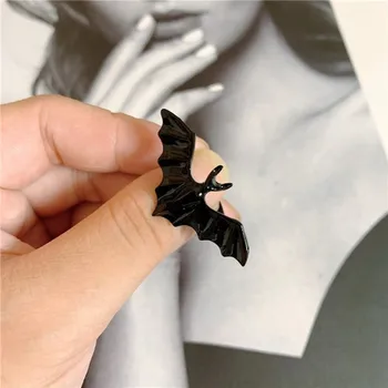 Goth Vintage Vampīru Black Bat RingOpening Regulējams Izmērs Halloween Rotaslietas, Dāvanas Sievietēm Ziemassvētku Šarmu