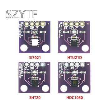 HDC1080 Si7021 SHT20 HTU21D Temperatūras un Mitruma Sensora Modulis I2C digitāls, Augstas Precizitātes