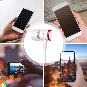 In-Ear Austiņas ar 3,5 mm Austiņas Xiaomi Stereo Bass Austiņas Metāla Vadu Austiņas HiFi Austiņas ar Mikrofonu priekš iPhone, Samsung
