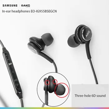 Ir 2021. Samsung AKG Austiņas EO-IG955 3.5 mm Balta/Melna/Violeta Iepakojuma Kaste auss Oriģinālās Austiņas S9 S10 S8 наушники earbuds