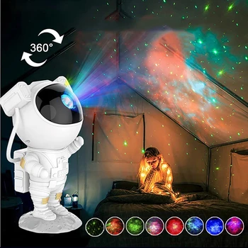 JAUNAIS Galaxy Projektoru Lampas Zvaigžņotām Debesīm Nakts Gaisma Mājās, Guļamistabas Istabas Interjeru Astronauts Dekoratīvie Gaismekļi Ziemassvētku Dāvanu Bērniem