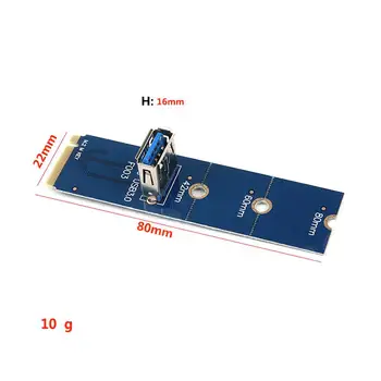 Jaunas M. 2 USB 3.0 Pārsūtīt Kartes Adapteri Pārveidotājs PCI Express PCI-E 1X, Lai 16X Extender Saskarnes panelis, Stāvvadu Karte
