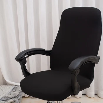 Karstā SV-Biroja Krēsls Segtu Elastīgs Siāmas Biroja Krēsls Segtu Grozāmos Krēslu Datora Krēslā seguma(Melns)
