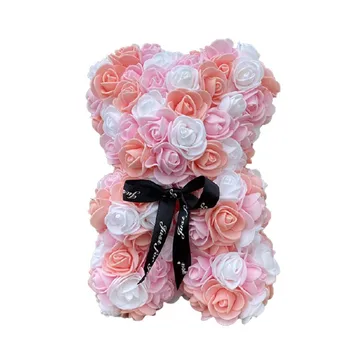 Krāsains 25cm Mākslīgo PE, roze, lācis krāsaini teddy par Valentine mātes diena dāvanas kāzām, dzimšanas dienas svinībām bērnu istabas interjeru