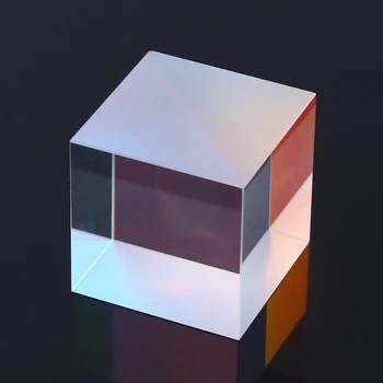 Krāsains Kombains Sadalītāja Krusta Dichroic Cube RGB Prizma, Optiskais Stikls Trijstūra Prizmu Mācību Gaismas Spektra 20mm