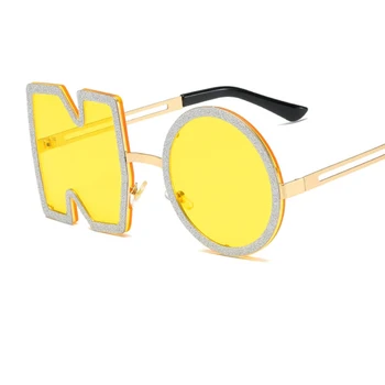 Lielgabarīta Unikālas Saules Brilles Sieviešu Modes 2021 NR. Zīmola Dizaineru Saulesbrilles Sieviete Vintage Brilles Ēnā Oculos UV400