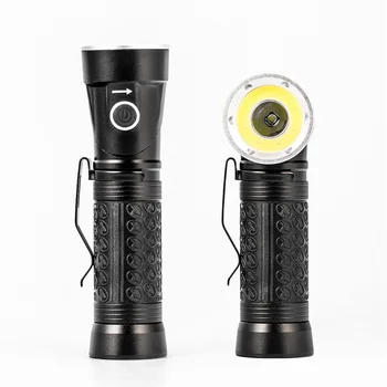 Medību Tūrisma Meklēšanas Laternu Lampas Jaudīgs LED Lukturītis 18650 T6+COB 6000LM 90 Grādu Reizes Daudzfunkciju Lāpu Gaismas