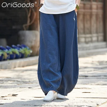 OriGoods Sieviešu Harēma Bikses Rāmijas Vintage Zaudēt Plus Liela Izmēra Bikses Ir 2021. Jaunā Pavasara Rudens, Garas Bikses, Dāmām Femme B196