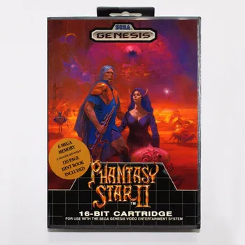 Phantasy Star II Spēle Kasetne 16 bitu MD Spēles Karti Ar Mazumtirdzniecības Kastē Sega Mega Drive Genesis