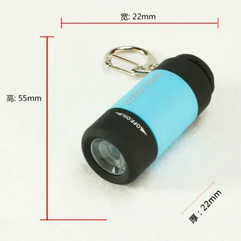 Pārnēsājams Mini Lāpu, USB Uzlādējams LED Lukturītis ar Keychain Avārijas Lampas Multicolor Mini-Lāpu Āra Ceļot Gaismā