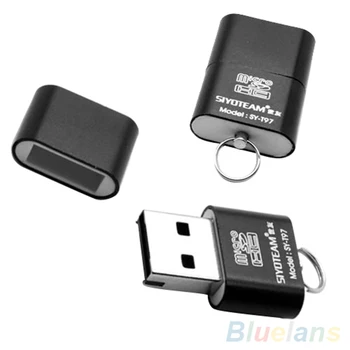 Pārnēsājams Mini USB 2.0, Micro SD, TF, T-Flash Atmiņas Flash Disku Adapteri Karšu Lasītājs