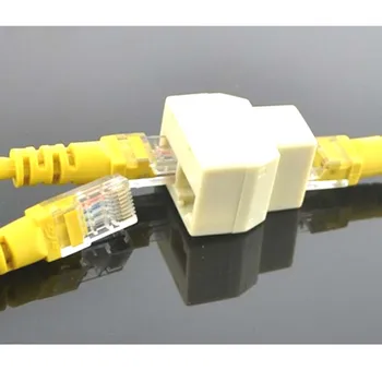 RJ45 CAT5 6 Ethernet kabeli, LAN Ports 1 līdz 2 Ligzdas Sadalītājs Pieslēgvietas Adapteris jaunas