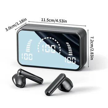 S20 Spogulis ar Bluetooth Saderīgu Bezvadu Austiņas Ar 3D Touch LED Stereo Audio Sporta Earbuds Bezvadu Austiņas Ar Mic
