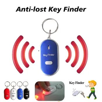 Smart Key Finder Anti-Zaudēja Svilpi Sensori Keychain Tracker LED ar Svilpi Plaudē Meklētājs