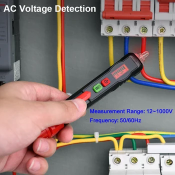 Sprieguma Indikators Elektriskie Testeri AC Sprieguma Detektors Pildspalvu HABOTEST Circuit Breaker Meklētājs Smart Live Nulles Vadu Pārbaude HT101