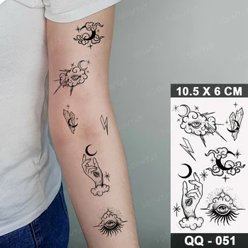 Tulkojamā Ūdensnecaurlaidīgus Pagaidu Tetovējumu Uzlīmes, Kalnu Upes Ģeometriskā Flash Tatto Vīrietis, Sieviete, Bērns, Rokas Body Art Viltus Tetovējums