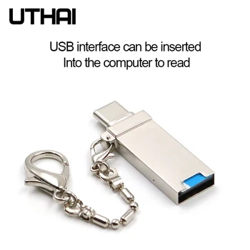 UTHAI C10 Karšu Lasītājs Micro SD/TF Tipa C Vairāku Atmiņas Karšu Lasītāju, par MacBook Vai Viedtālrunis Ar USB-interfeiss C