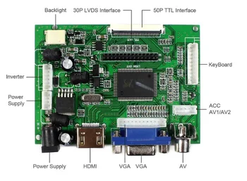 Yqwsyxl HD+VGA 2AV LCD Kontrolieris padomes Darbā uz 15 collu 1366x768 N156B6-L0B N156B6-L0A LCD EKRĀNU